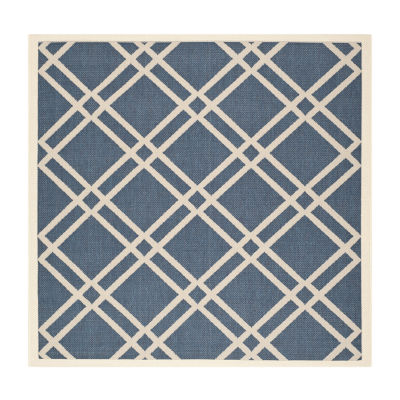 Safavieh Courtyard Collection Hannah Geometric Indoor/Outdoor Square Area Rug