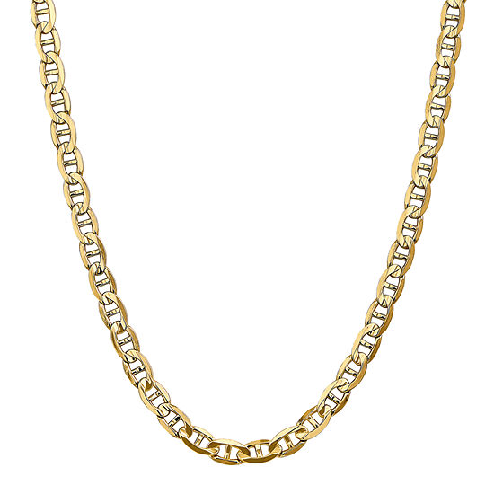 14K Gold Solid Anchor Chain Necklace