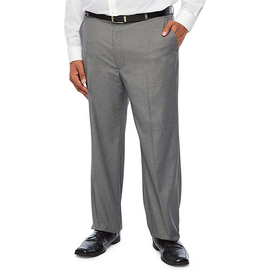 JF J.Ferrar Ultra Comfort Medium Gray Big & Tall Suit Pants