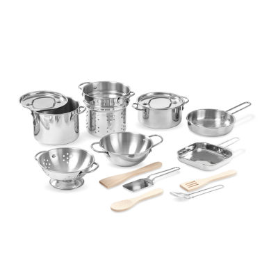 Melissa and doug stainless store steel pots and pans