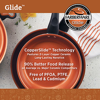 Red Copper Ceramic Cookware Set - 10 pc