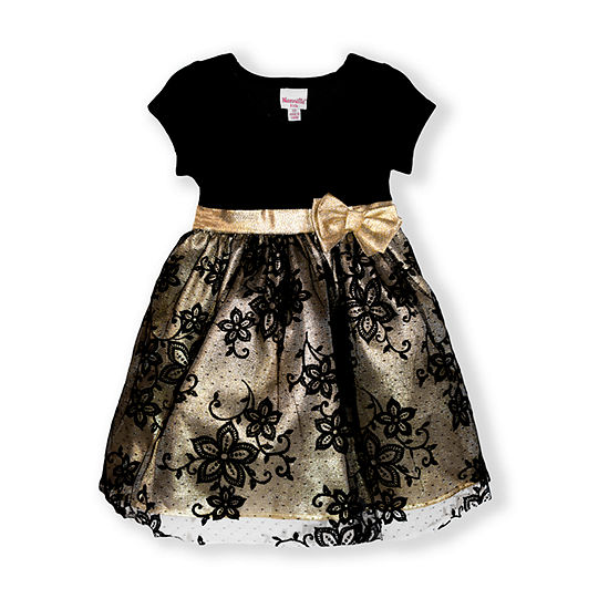 Nannette Baby Toddler Girls Short Sleeve A-Line Dress