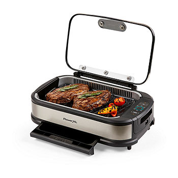 New Power Smokeless Indoor Electric Grill with Lid. - Rocky