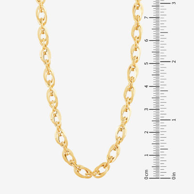 Made in Italy Womens 18 Inch 14K Gold Link Necklace Oval