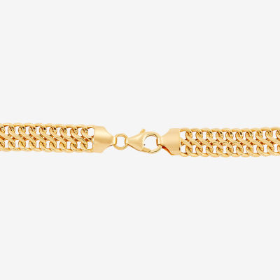 Made in Italy 14K Gold 7.25 Inch Hollow Link Link Bracelet