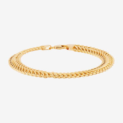 Made in Italy 14K Gold 7.25 Inch Hollow Link Link Bracelet