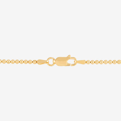Mens 14K Gold Over Silver Oval 22 Inch Pendant Necklace