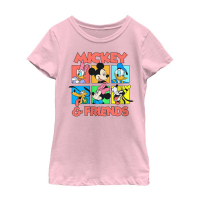 DISNEY Mickey and Donald Duck Womens Sweatshirt Naughty Nice Pink