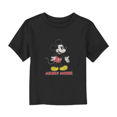 Disney Collection Toddler Boys Crew Neck Short Sleeve Mickey Mouse Graphic T-Shirt