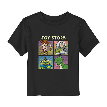 Disney Collection Toddler Boys Crew Neck Short Sleeve Toy Story Graphic T-Shirt, 3t, Black