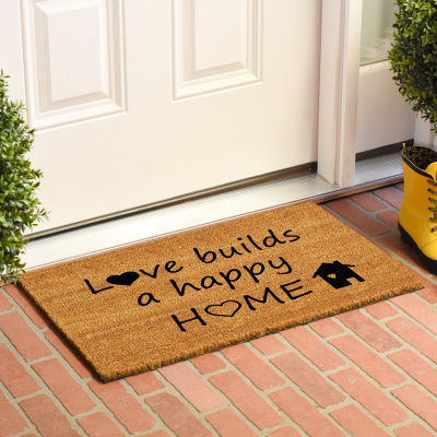 Calloway Mills Happy Home Outdoor Rectangular Doormat