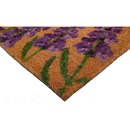 Calloway Mills Lavender Hello Outdoor Rectangular Doormats, One Size, Multiple Colors