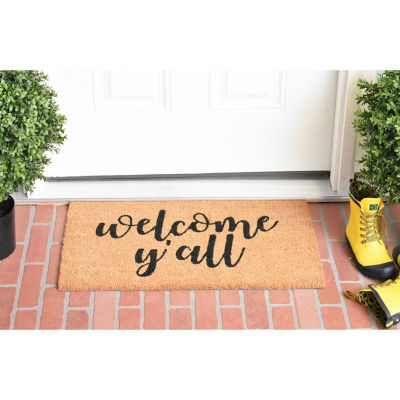 Calloway Mills Welcome Y'All Outdoor Rectangular Doormats