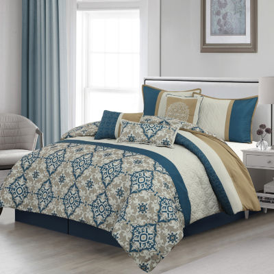 Stratford Park Alanis 7-pc. Damask + Scroll Lightweight Comforter Set