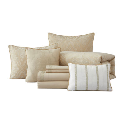 Stratford Park Shay 10-pc. Damask + Scroll Lightweight Comforter Set