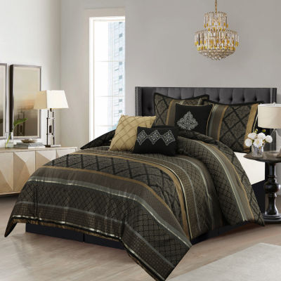 Stratford Park Amina 7-pc. Geometric Midweight Comforter Set