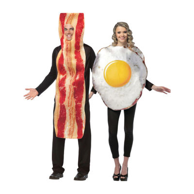 Unisex Adult Adult Bacon Slice & Fried Eggs Couples Costume Costume