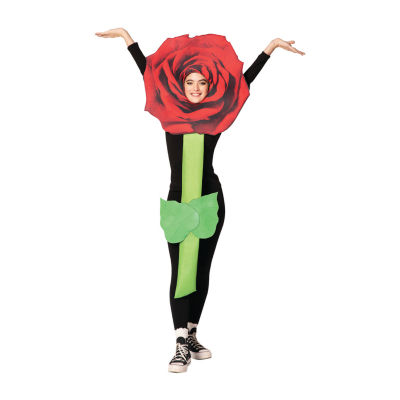 Unisex Adult Red Rose Flower Costume