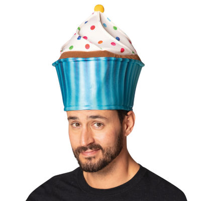 Adult Blue Cupcake Hat Costume Accessory