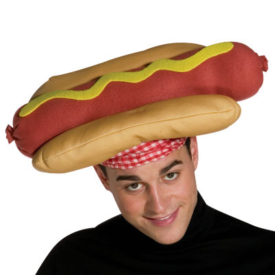 Adult Hot Dog Hat Costume Accessory