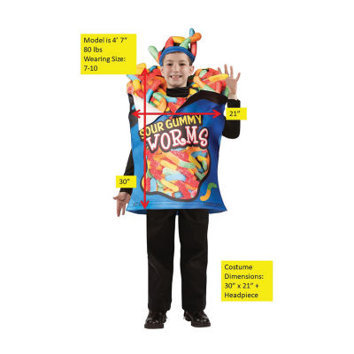 Unisex Adult Sour Gummy Worms Costume