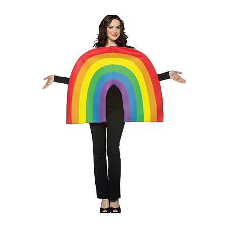 Unisex Adult Rainbow Costume, Large, Red