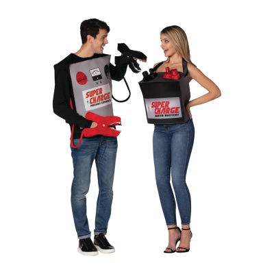 Unisex Adult Adult Battery & Jumper Cables Couple Costume Costume