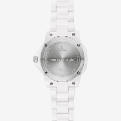 Bulova Marine Star Marc Anthony Womens White Bracelet Watch 98p222