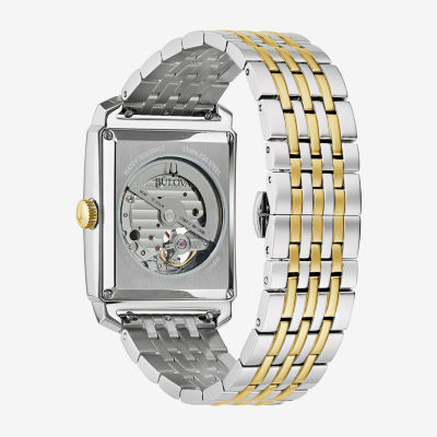 Bulova Classic Sutton Mens Automatic Two Tone Stainless Steel Bracelet Watch 98a308