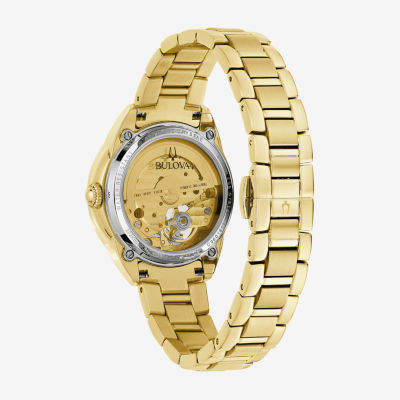 Bulova Classic Sutton Womens Automatic Gold Tone Stainless Steel Bracelet Watch 97l172