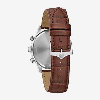 Bulova Classic Sutton Chronograph Mens 96b402 JCPenney Watch - Strap Brown Leather