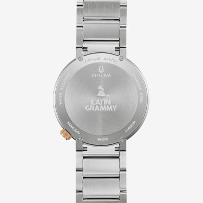 Bulova Modern Latin Grammy Mens Two Tone Stainless Steel Bracelet Watch 98a309
