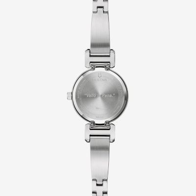 Bulova Modern Marc Anthony Womens Diamond Accent Silver Tone Stainless Steel Bangle Watch 96p241