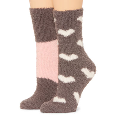 Mixit Cozy Womens 2 Pair Crew Socks