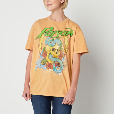 New World Juniors Poison Oversized Tee Womens Short Sleeve Graphic T-Shirt