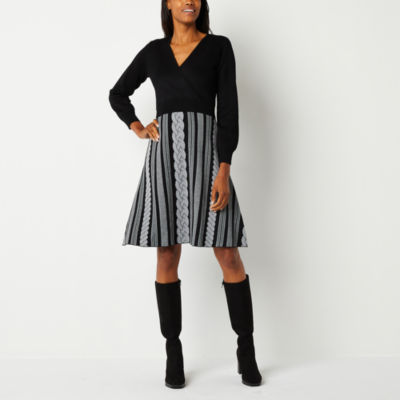 Studio 1 Long Sleeve Sweater Dress