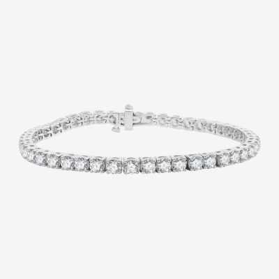 (H-I / Si2-I1) 9 CT. T.W. Lab Grown White Diamond 10K or 14K White or Yellow Gold 7.25 Inch Tennis Bracelet