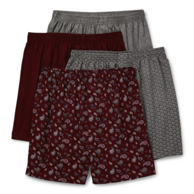 Stafford Knit Mens 4 Pack Boxers - JCPenney