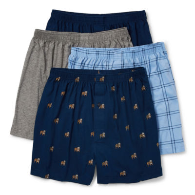 Stafford Knit Mens 4 Pack Boxers - JCPenney