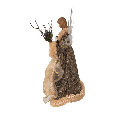 Kurt Adler 16-In Rustic Glam Angel Christmas Tree Topper