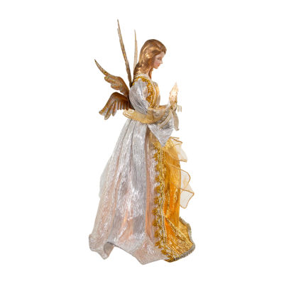 Kurt Adler 16in Ombre Silver/Gold Angel Christmas Tree Topper