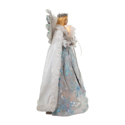 Kurt Adler 16-Inch White/Silver/Lavender And Blue Angel Christmas Tree Topper