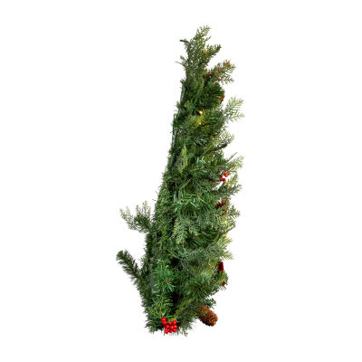 Kurt Adler Battery-Operated Red Bow 2 Foot Pre-Lit Cedar Christmas Tree