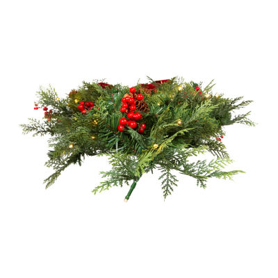 Kurt Adler Battery-Operated Red Bow 2 Foot Pre-Lit Cedar Christmas Tree