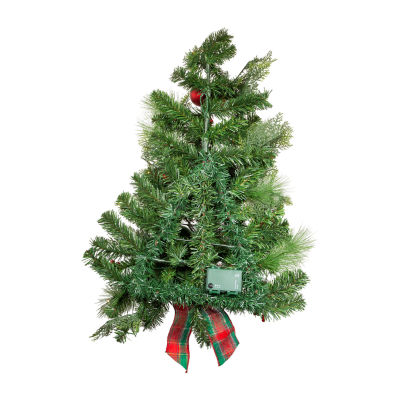 Kurt Adler Battery-Operated Red And Green 2 Foot Pre-Lit Christmas Tree