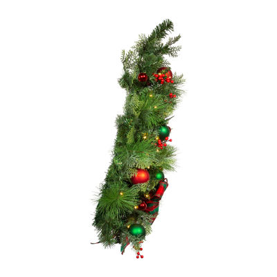 Kurt Adler Battery-Operated Red And Green 2 Foot Pre-Lit Christmas Tree