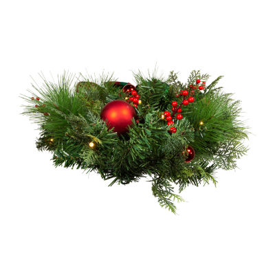 Kurt Adler Battery-Operated Red And Green 2 Foot Pre-Lit Christmas Tree