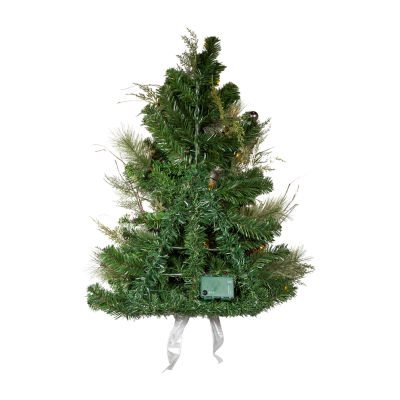 Kurt Adler Bow 2 Foot Pre-Lit Pine Christmas Tree