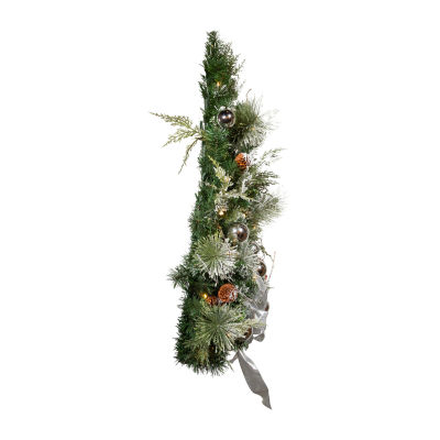 Kurt Adler Bow 2 Foot Pre-Lit Pine Christmas Tree