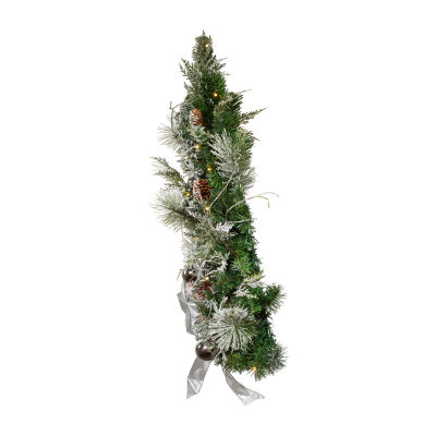 Kurt Adler Bow 2 Foot Pre-Lit Pine Christmas Tree